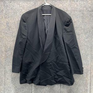 Jhane Barnes Blazer Men 48L Adult Casual Black Button Outdoors Sports Jacket